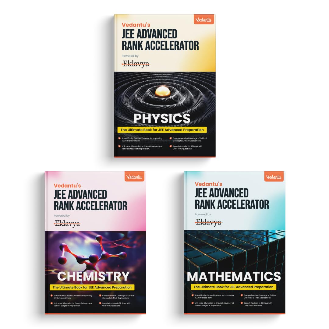 Vedantu JEE Advanced Rank Accelerator Book 2025 | Set of 3 Books Physics, Chemistry, Mathematics For JEE Advanced 2025