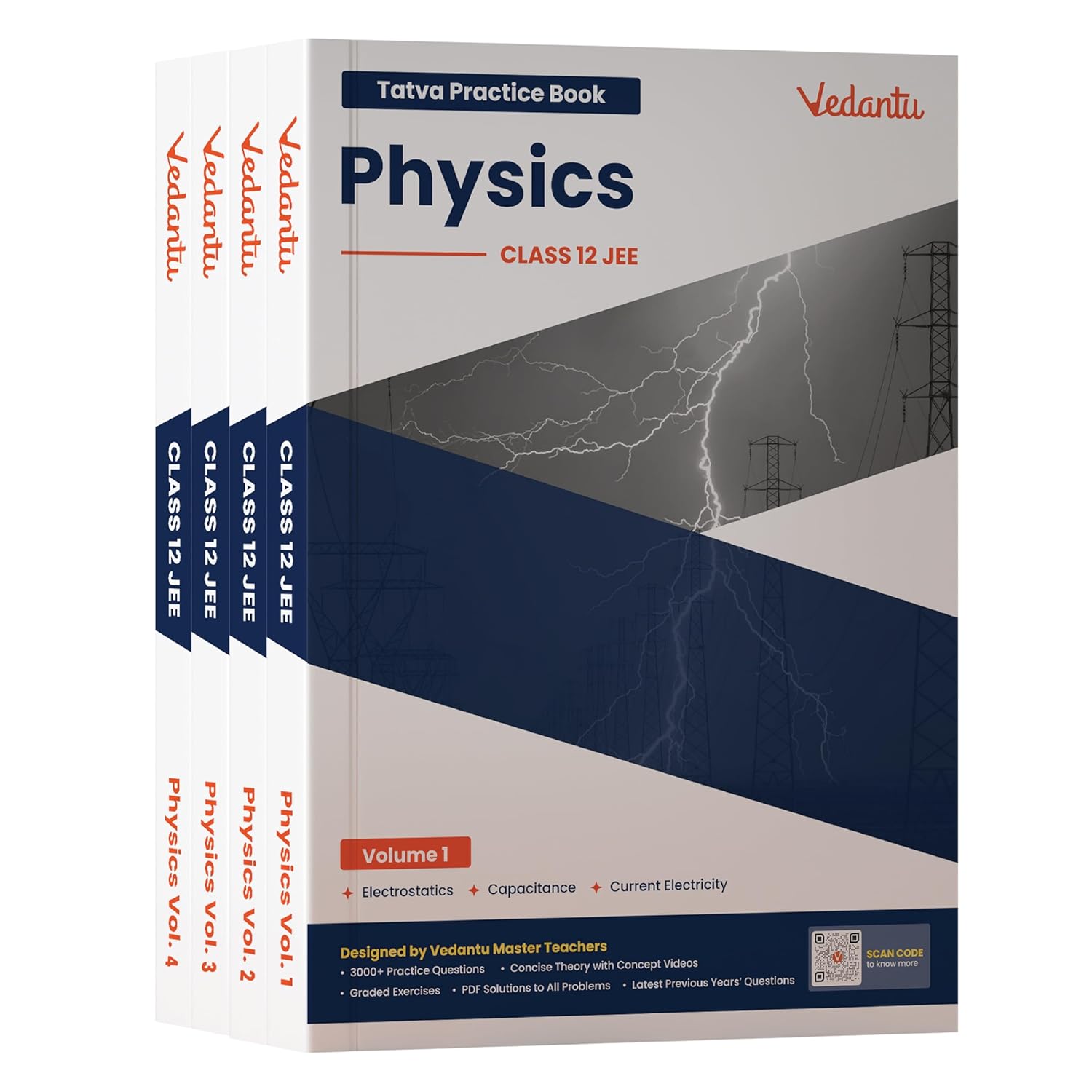 Vedantu JEE TATVA Class 12 Physics Book Set Of 4 | JEE 2026 Study Material | Interactive Learning with QR Code Videos & Solutions | Comprehensive ... for IIT JEE Main & Advanced Preparation
