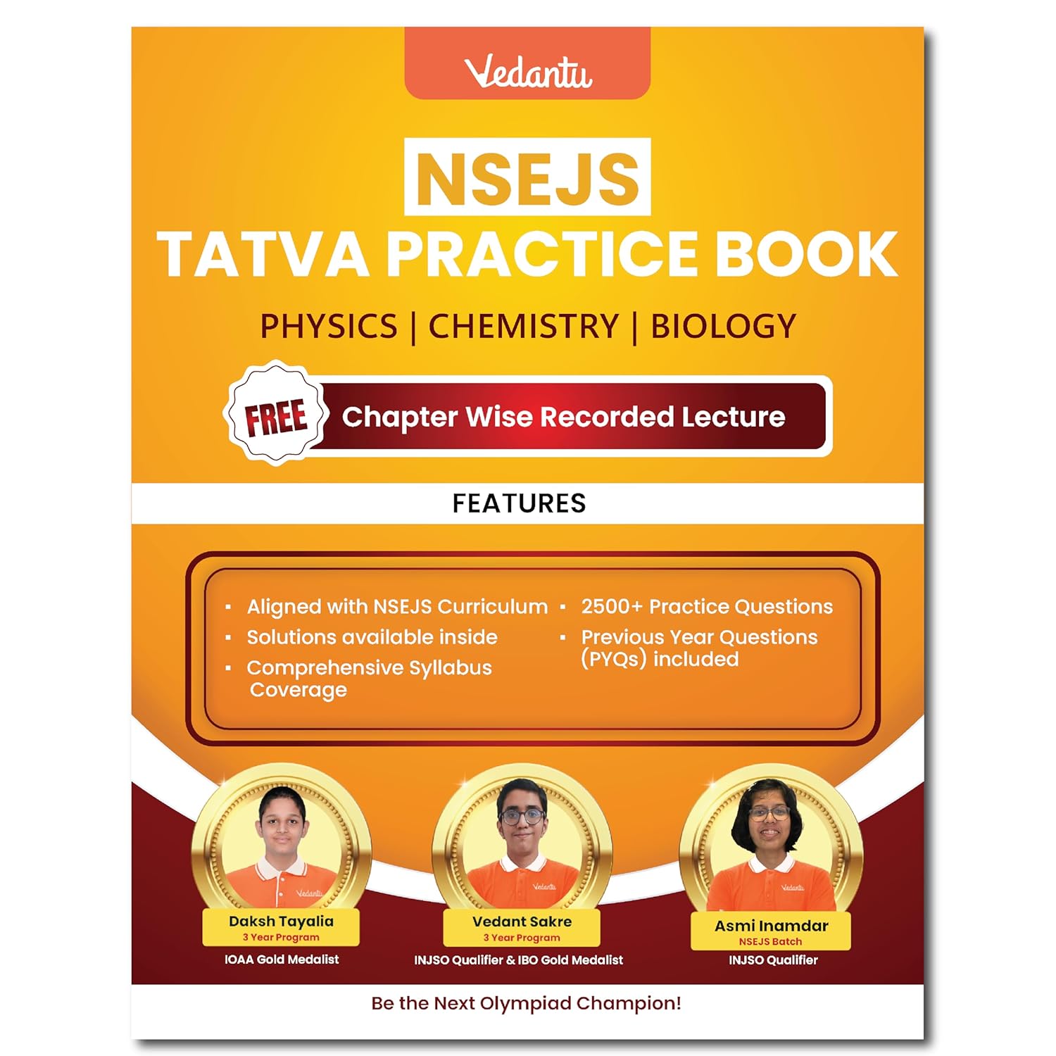 Vedantu NSEJS Tatva Practice Question Bank | Physics, Chemistry, Biology | Chapterwise Practice Question and Previous Year Question (PYQ) | Includes Free Recorded Olympiad Lecture