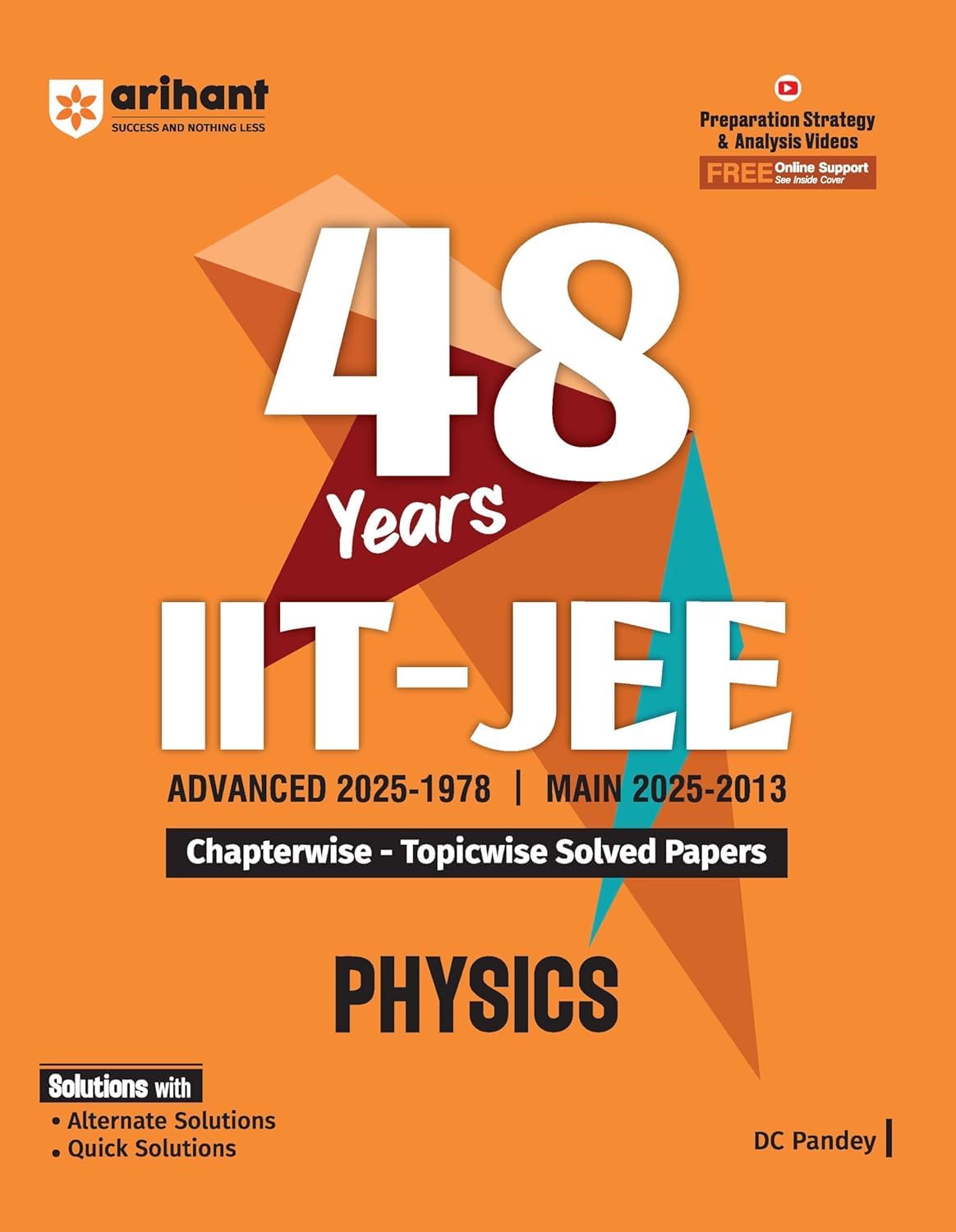 Arihant 48 Years IIT-JEE Physics Advanced 2025-1978 & Main 2025-2013 | Chapterwise - Topicwise Solved Papers (English)