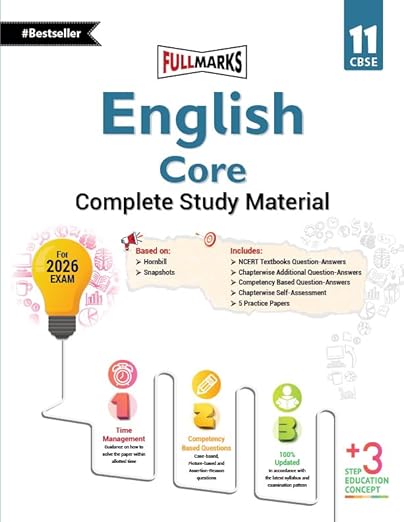 Full Marks English Core Complete Study Material Class 11 | Based on Hornbill, Snapshots | Includes Chapterwise Summary, Solved Q/A, Practice Papers and More
