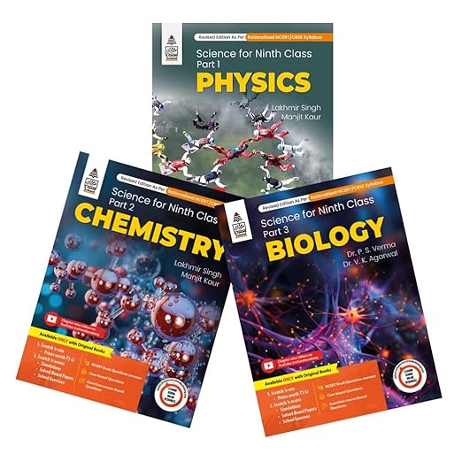 Combo Pack: Lakhmir Singh Class 9 Science (Physics, Chemistry, Biology) - 2025-26 Examination