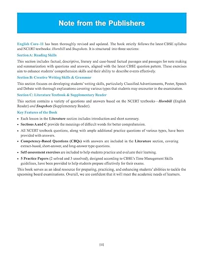 Full Marks English Core Complete Study Material Class 11 | Based on Hornbill, Snapshots | Includes Chapterwise Summary, Solved Q/A, Practice Papers and More