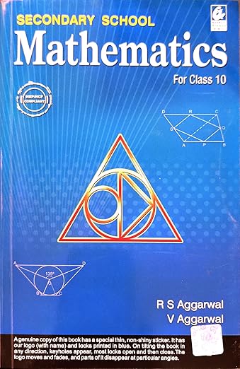 Secondary School Mathematics for Class 10 - CBSE - by R.S. Aggarwal Examination 2025-26