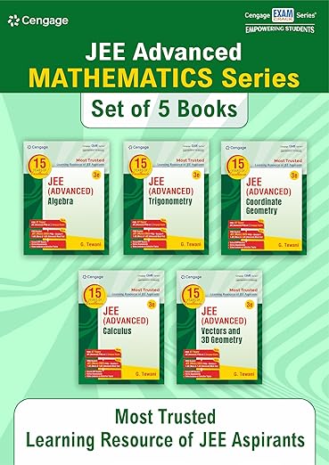 Cengage Mathematics Combo for JEE Advanced: Algebra + Calculus + Coordinate Geometry + Trigonometry + Vectors and 3D Geometry Set of 5 Books with Free Online Assessments & Digital Content