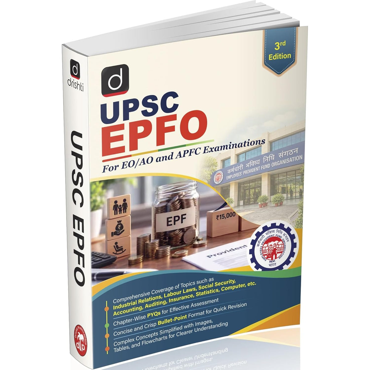 DRISHTI IAS UPSC EPFO Exam Preparation Book for EO/AO and APFC, 3rd Edition, English Medium, Chapter-Wise PYQs
