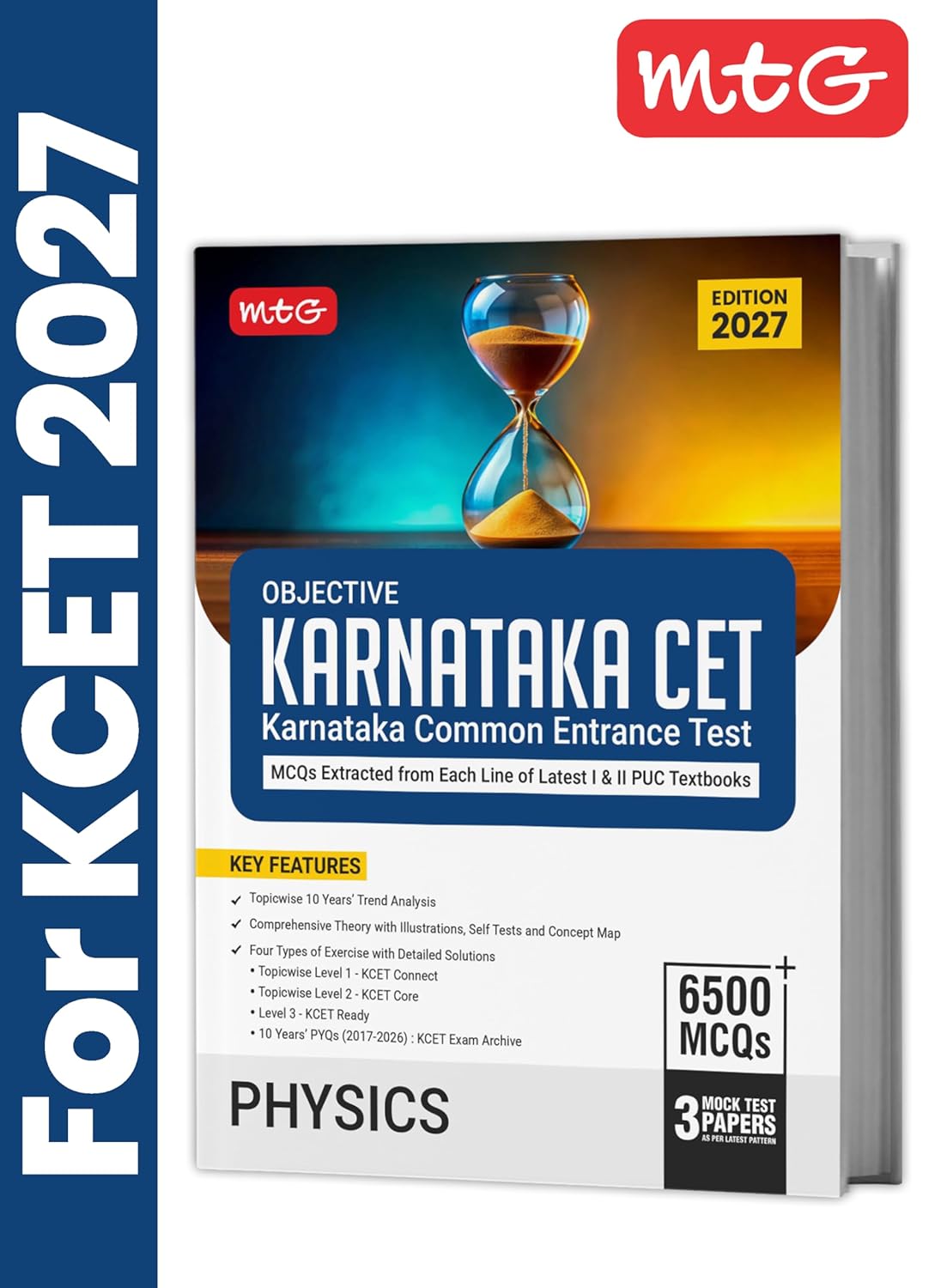 MTG Objective Karnataka CET Physics Book For 2027 Exam | Topicwise Comprehensive Theory with 6500+ MCQs | 10 Years KCET PYQs & Mock Test Papers