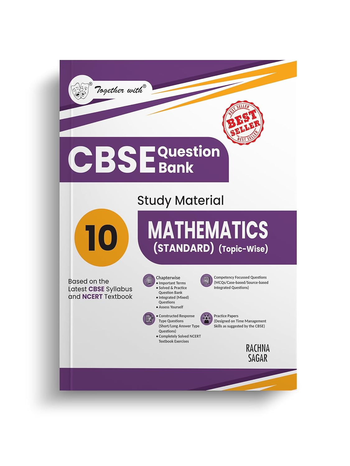 Together with CBSE Question Bank Class 10 Mathematics Standard for 2025-26 Exam (Chapterwise & Topicwise)