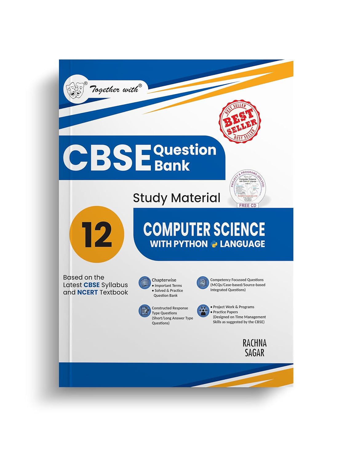 Together with CBSE Question Bank Class 12 Computer Science with Python for 2025-26 Exam (Chapterwise & Topicwise)