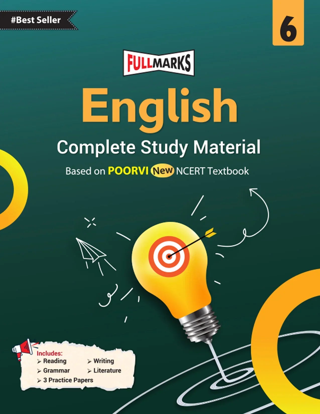 Full Marks English Complete Study Material Class 6 | Based on New NCERT Textbook POORVI and CBSE Syllabus | Includes Chapterwise Summary, Solved Q/A, Practice Papers and More