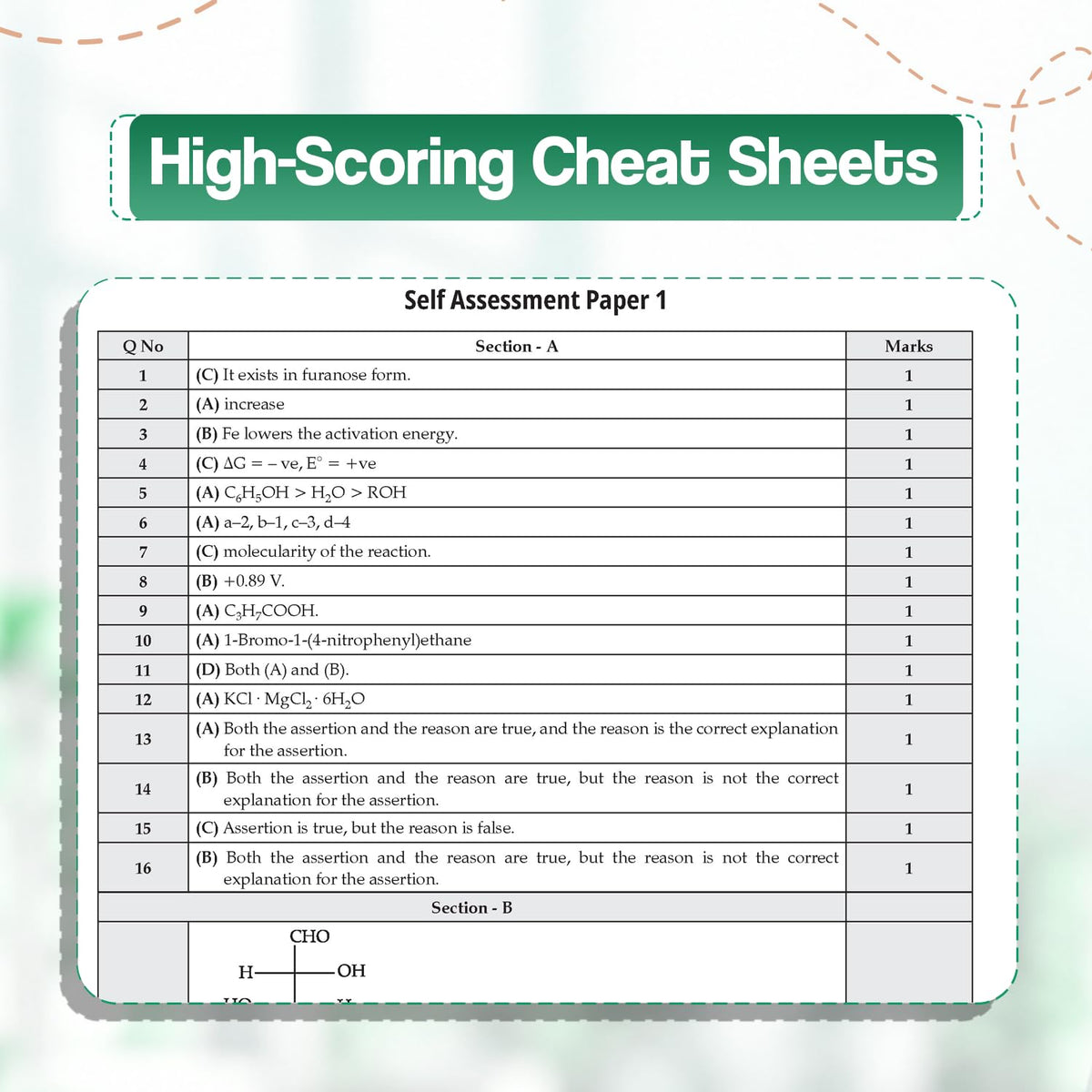 Oswaal Sample Paper Class 12 Chemistry for CBSE 2026-27 Board Exams based on latest CBSE SQP dated (21 Sep 2026) | New Questions Typologies