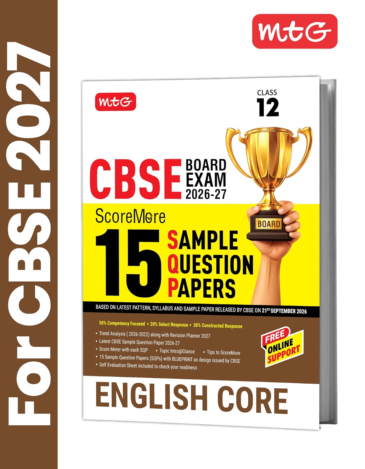 MTG CBSE Class 12 ScoreMore 15 Sample Question Papers English Core For 2027 Board Exam | CBQs & Trend Analysis | Revision Planner | Free Online Support (Based on Latest CBSE Pattern & Syllabus)