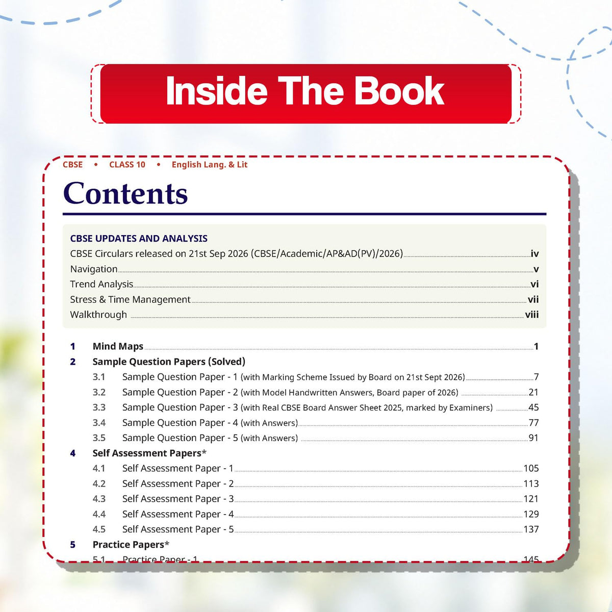 Oswaal Sample Paper Class 10 English Language and Literature for CBSE 2026-27 Board Exams based on latest CBSE SQP dated (21 Sep 2026) | New Questions Typologies