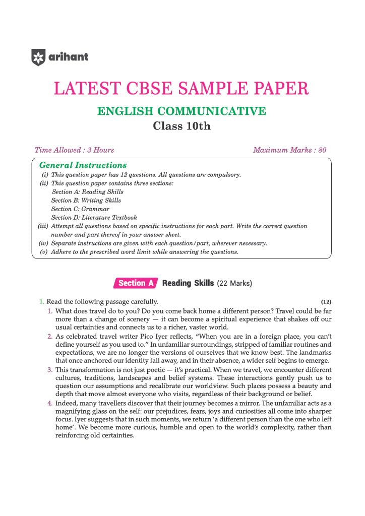 Arihant i-Succeed CBSE Sample Papers 2027 Class 10 English Communicative | 15 Sample Question Papers | Colour-Coded Revision Cheat Sheets | Toppers Copy with Expert Insights | Free Super Power Kit
