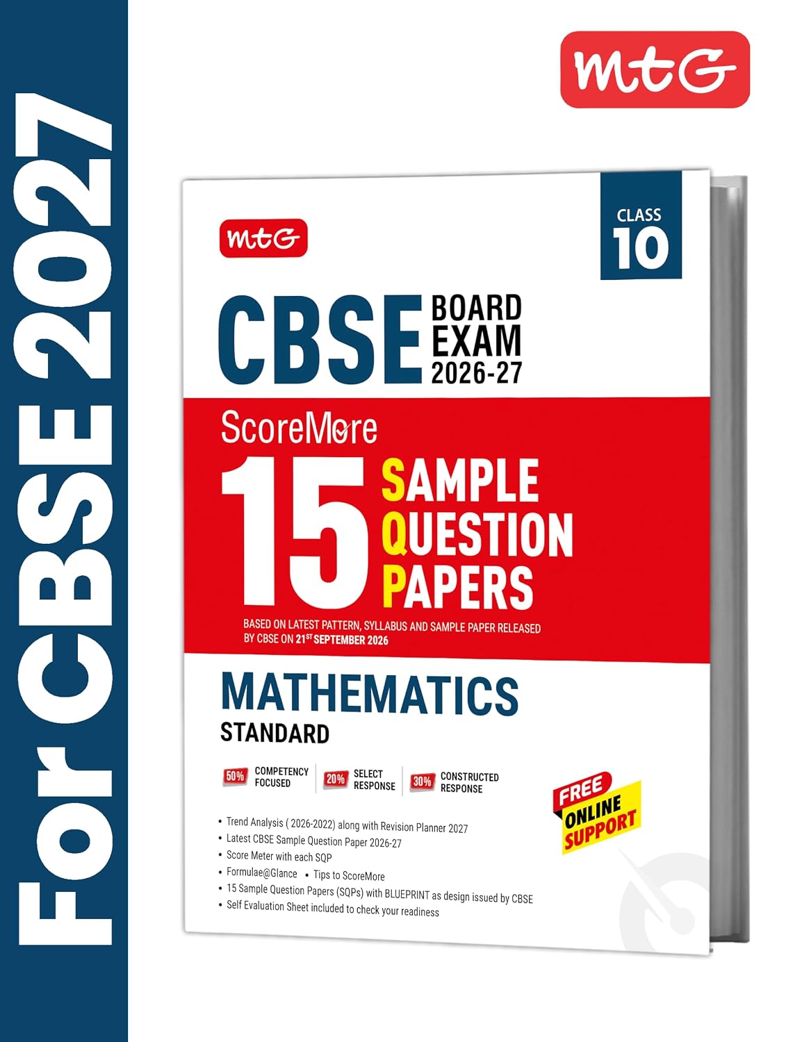 MTG CBSE Class 10 ScoreMore 15 Sample Question Papers Mathematics Standard For 2027 Board Exam | CBQs & Trend Analysis | Self Evaluation Sheet | Free ... Support (Based on Latest Pattern & Syllabus)