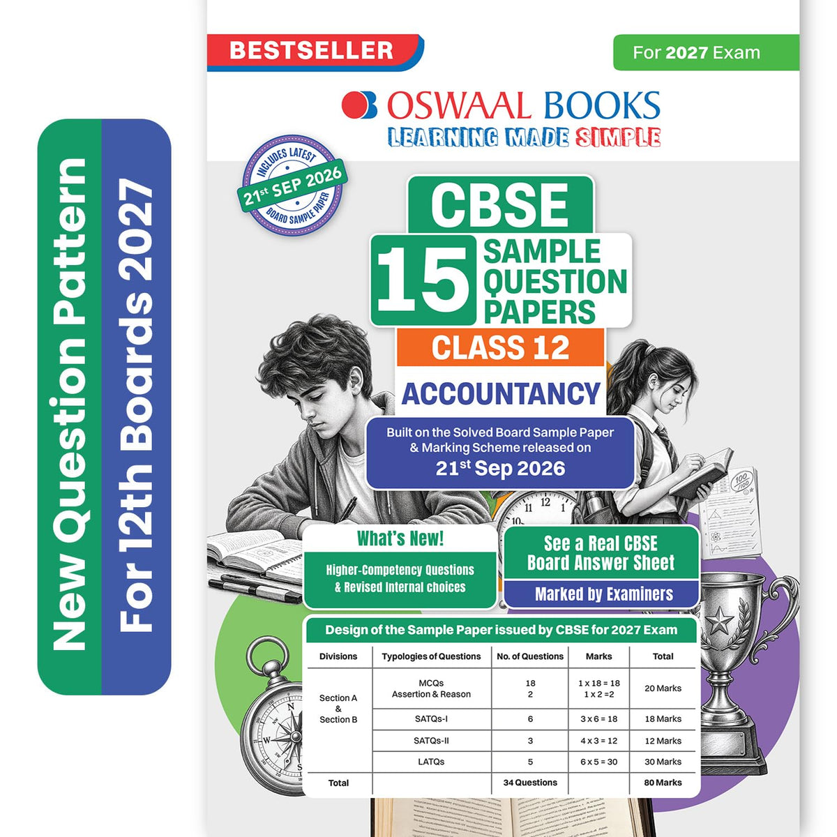 Oswaal Sample Paper Class 12 Accountancy for CBSE 2026-27 Board Exams based on latest CBSE SQP dated (21 Sep 2026) | New Questions Typologies