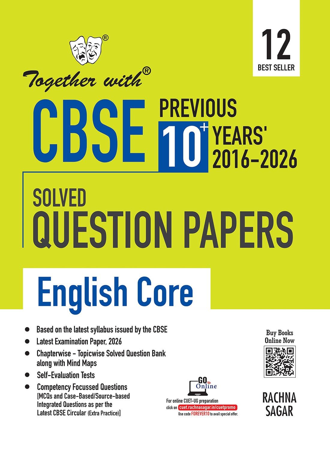 Together with CBSE Class 12 English Core PYQ Previous 10+ Years Chapter-wise Solved Question Bank Exam 2026-27 | Based on Latest Syllabus