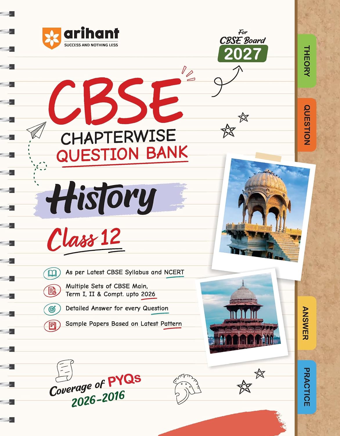 Arihant CBSE History Class 12 Chapterwise Question Bank for Board Exam 2027 | Chapterwise PYQs with Revision Theory, Detailed Answers, Exam Tips & Sample Papers as per CBSE Syllabus & Exam Pattern