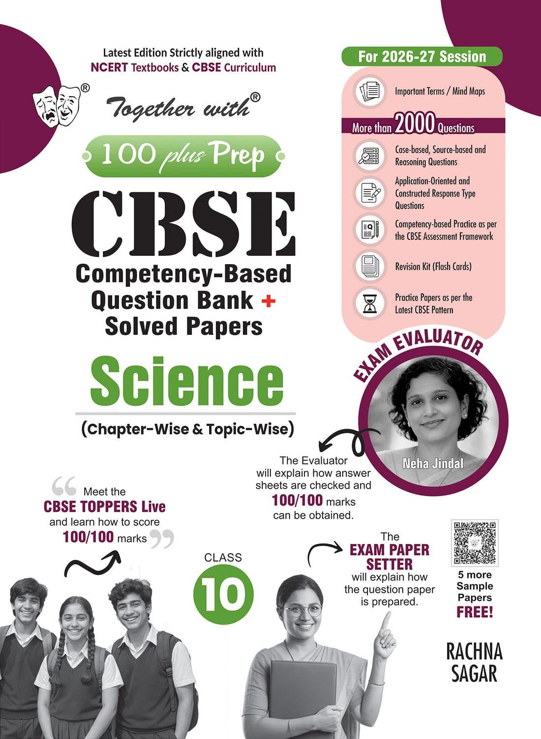 Together with 100 Plus Prep CBSE Question Bank Class 10 Science for 2026-27 | includes Solved Board Examination Paper 2026, Mind Maps, PYQs & Practice Papers for 2027 Board Exams