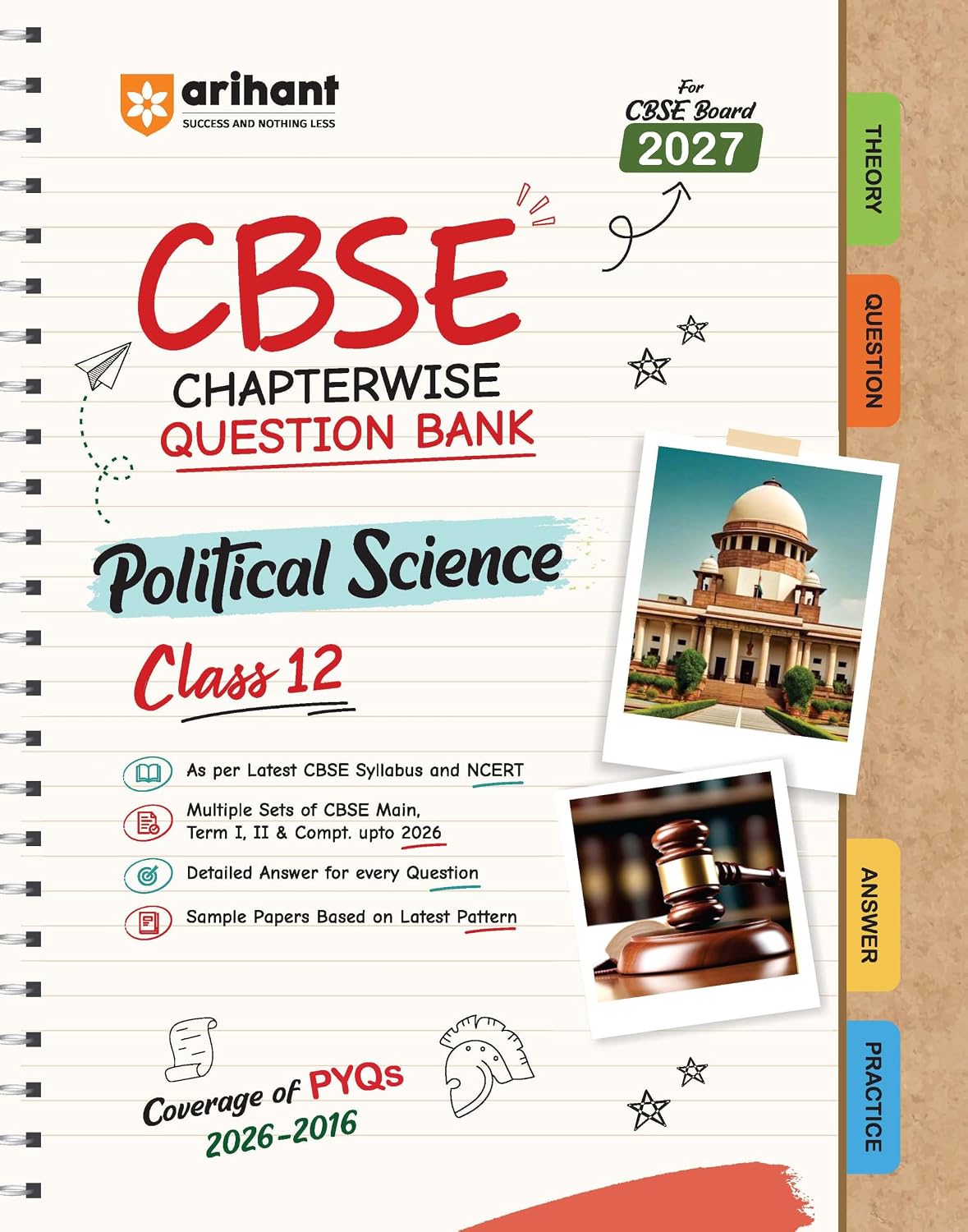 Arihant CBSE Political Science Class 12 Chapterwise Question Bank for Board Exam 2027 | Chapterwise PYQs with Revision Theory,Detailed Answers, Exam Tips & Sample Papers as per CBSE Syllabus & Pattern
