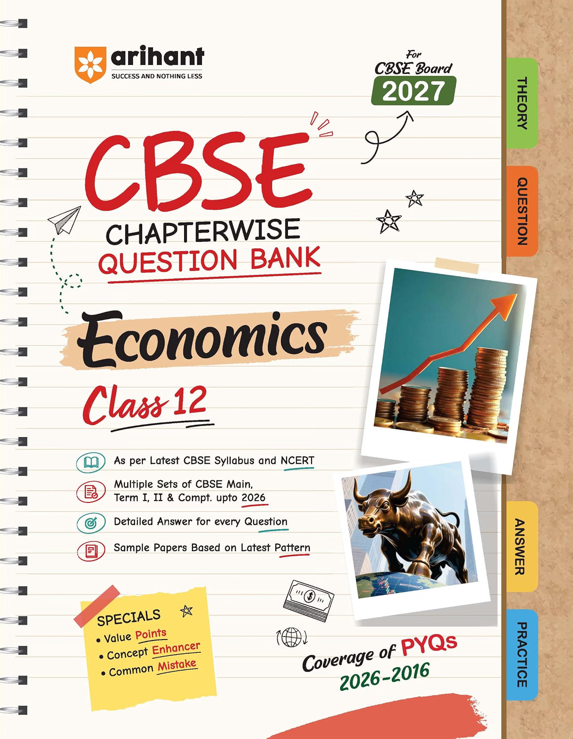 Arihant CBSE Economics Class 12 Chapterwise Question Bank for Board Exam 2027 | Chapterwise PYQs with Revision Theory, Detailed Solutions, Exam Tips & ... as per Latest CBSE Syllabus & Exam Pattern