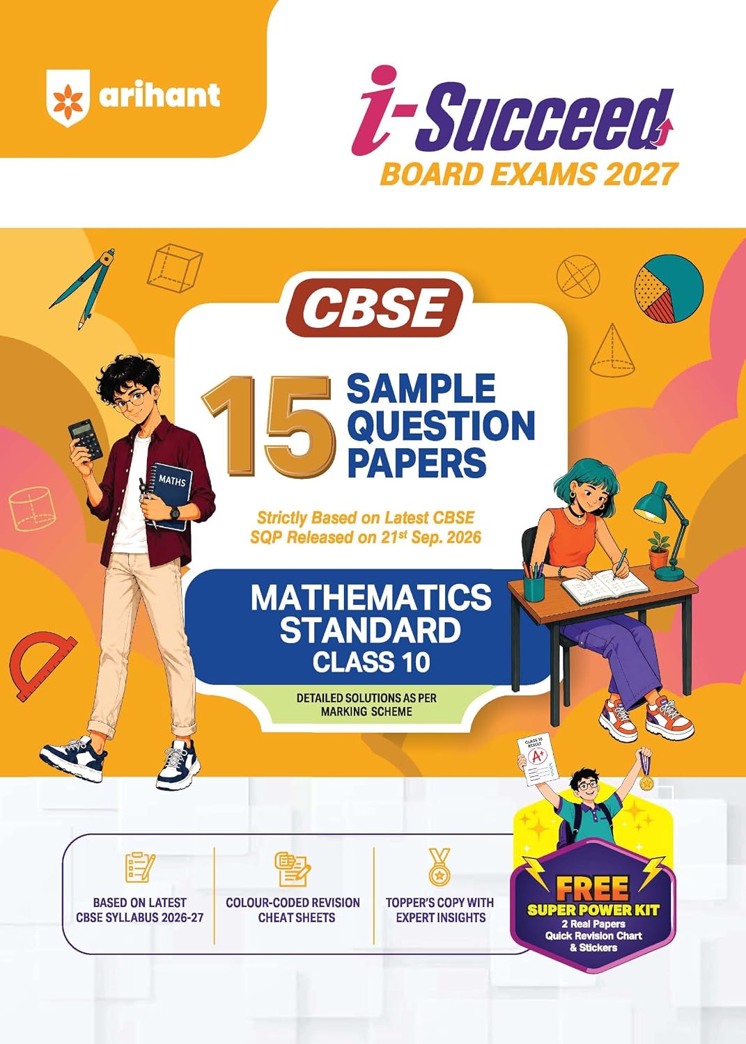 Arihant Sample Paper Class 10 Combo 2027 | Social Science, English Language & Literature, Science & Mathematics Standard | 15 Sample Question Papers|Toppers Copy, Free Super Power Kit