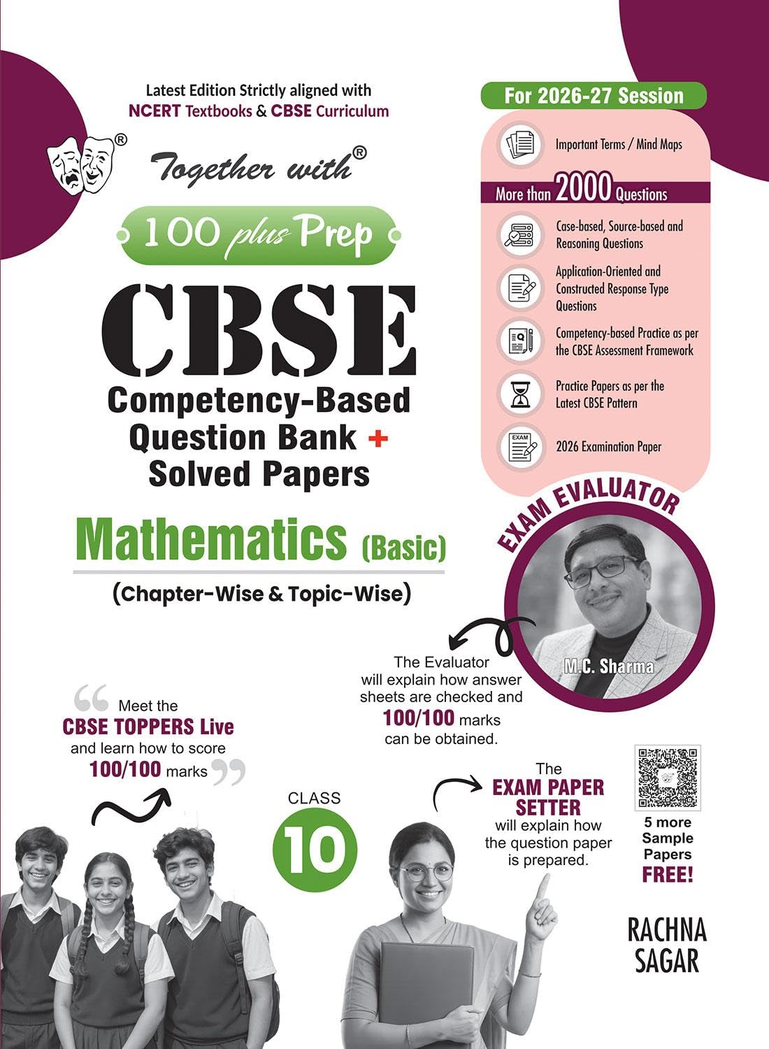 Together with 100 Plus Prep CBSE Question Bank for Class 10 Maths (Basic) 2026-27 | Includes 2000+ Questions, PYQs, Practice Papers & Latest Board Question Paper 2026 with Solutions