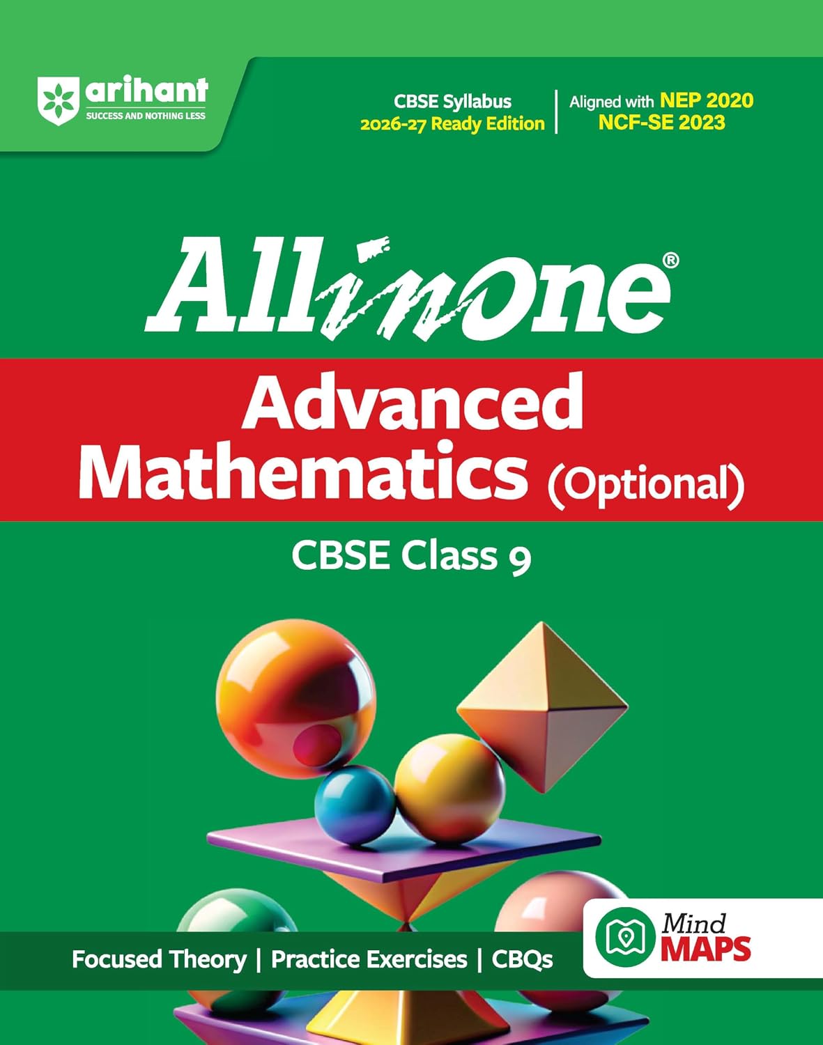 Arihant All in One Advanced Mathematics (Optional) CBSE Class 9 2026-27 | Complete Study Guide with Theory, Practice Questions, CBQs, Mind Maps & Exam-Oriented Preparation | NEP 2020 Aligned