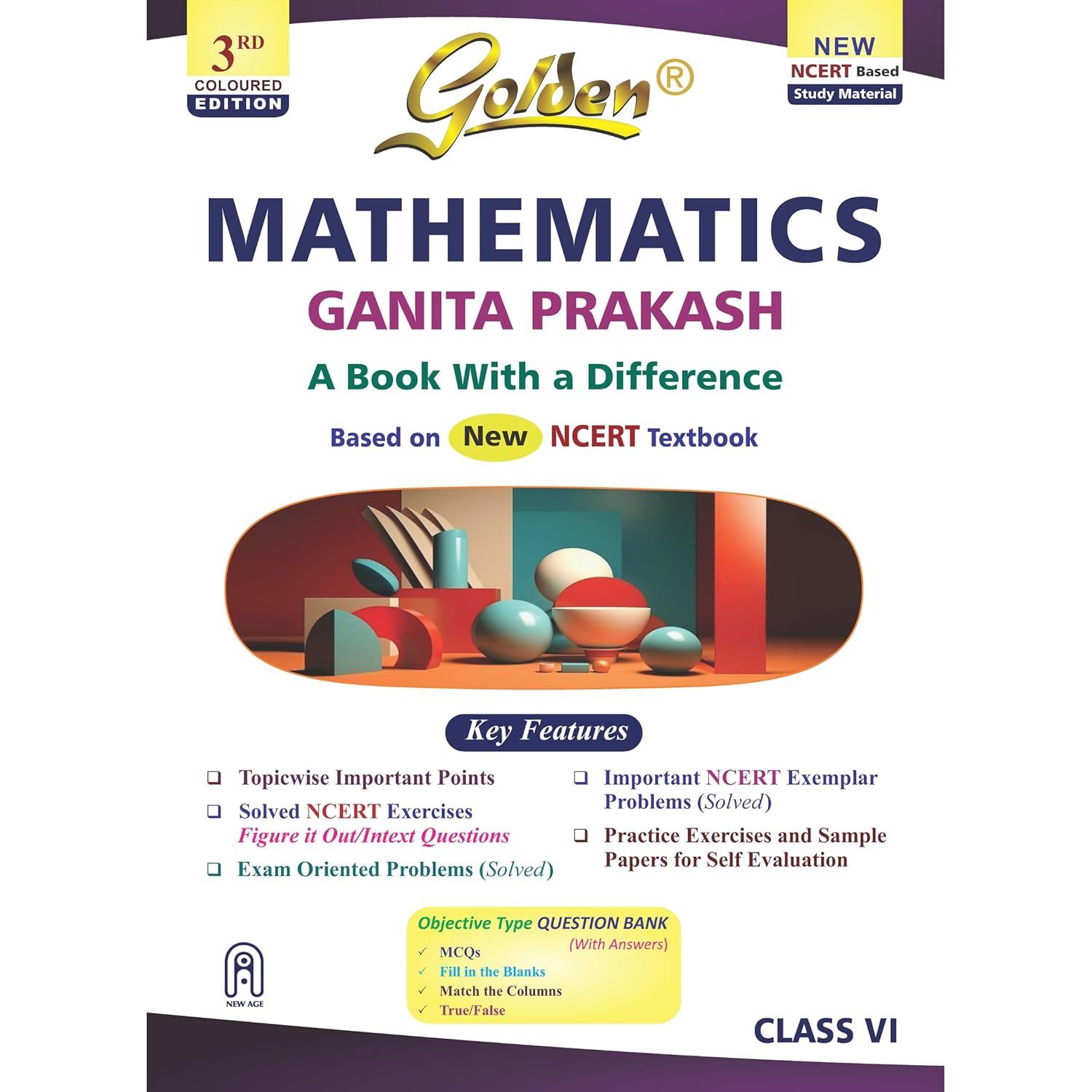 Golden Mathematics Study Material Based on NEW NCERT Ganita Prakash For Class 6 For CBSE 2026 Board Exams