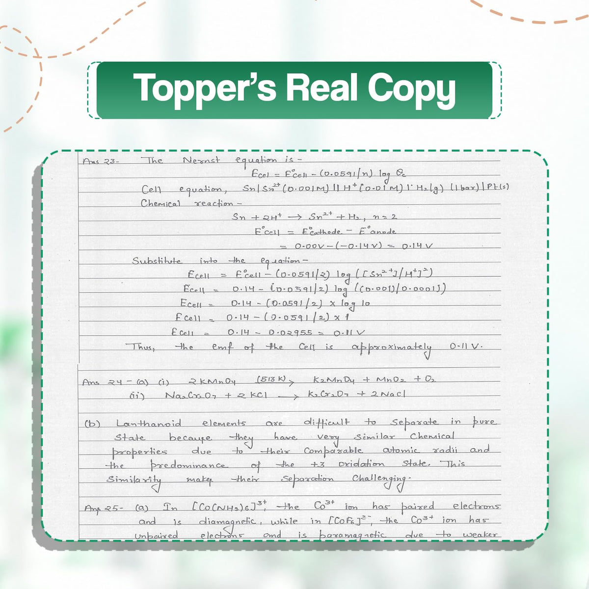 Oswaal Sample Paper Class 12 Chemistry for CBSE 2026-27 Board Exams based on latest CBSE SQP dated (21 Sep 2026) | New Questions Typologies