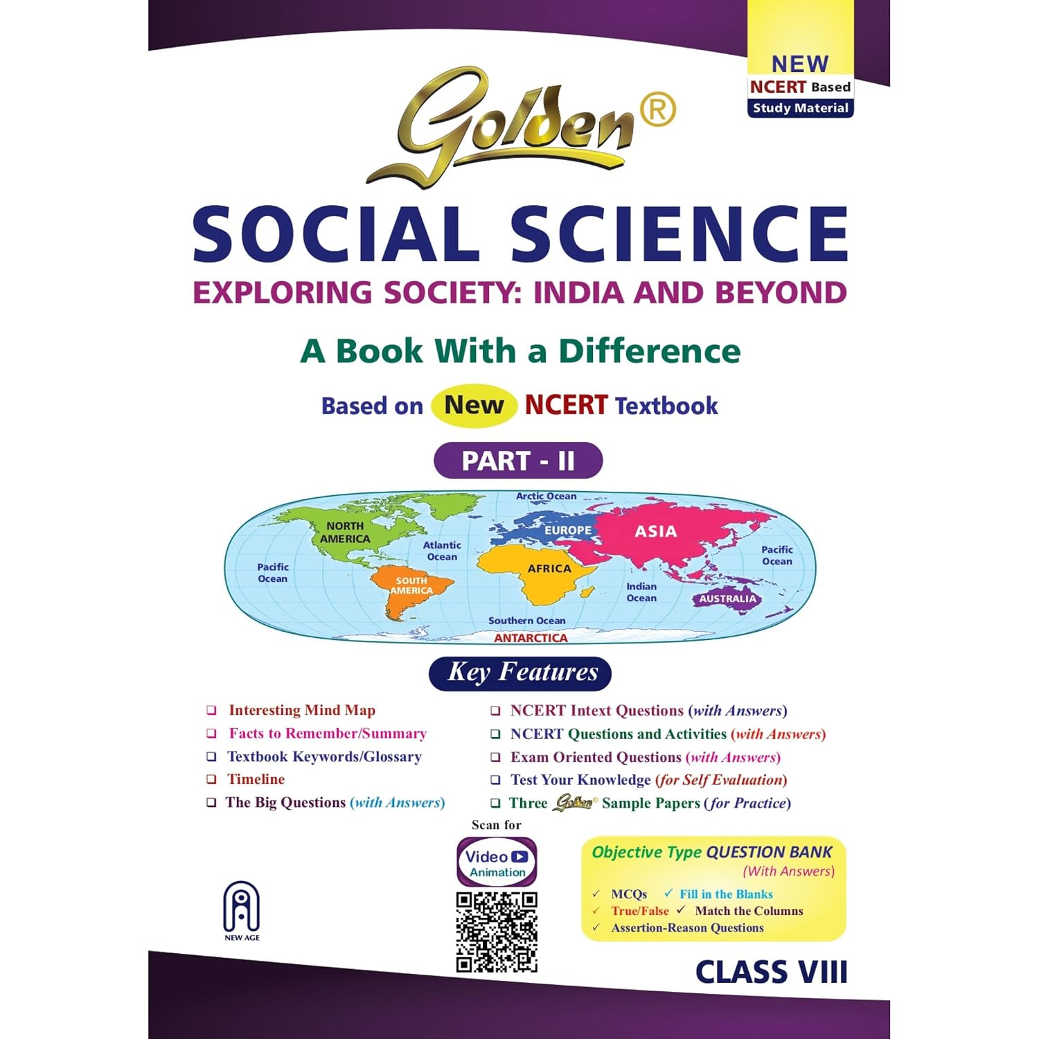Golden Social Science Study Material Based on NEW NCERT EXPLORING SOCIETY: INDIA AND BEYOND (Part-2) For Class-8 | CBSE 2027 Exams | Summary | Timeline | Sample Question Papers | Video Animation