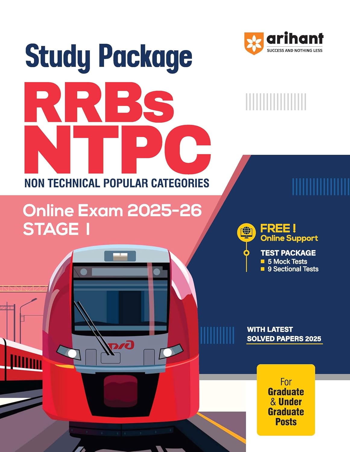 Arihant RRBs NTPC Study Package 2025–26 Stage 1 | Non-Technical Popular Categories (Graduate & Under Graduate Posts) | Based on Latest Exam Pattern | English Medium