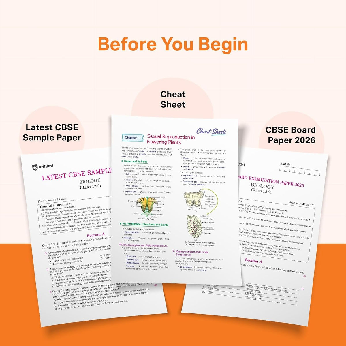 Arihant i-Succeed CBSE Sample Papers 2027 Class 12 Biology| 15 Sample Question Papers | Colour-Coded Revision Cheat Sheets, Based on Libre Office | Free Super Power Kit