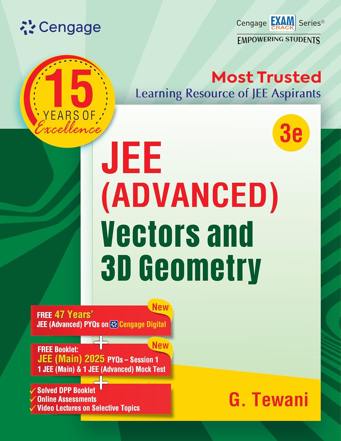 Cengage JEE Advanced Vectors and 3D Geometry with Free Online Assessments & Digital Content