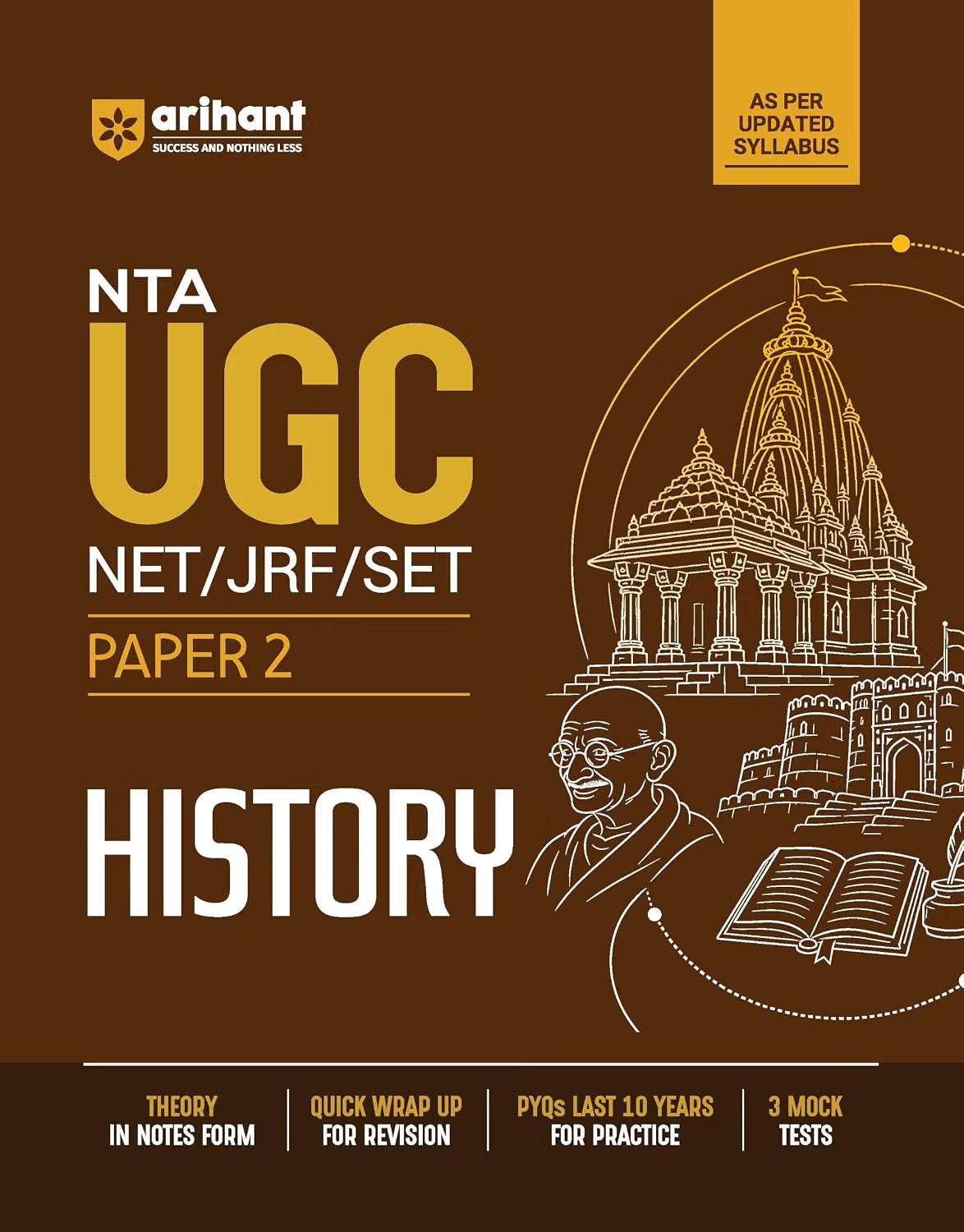 Arihant NTA UGC NET/JRF/SET Exam | Paper 2 - History | Complete Study Guide as per Updated Syllabus | Theory Notes, Quick Revision, PYQs Last 10 Years for Practice & 3 Mock Tests