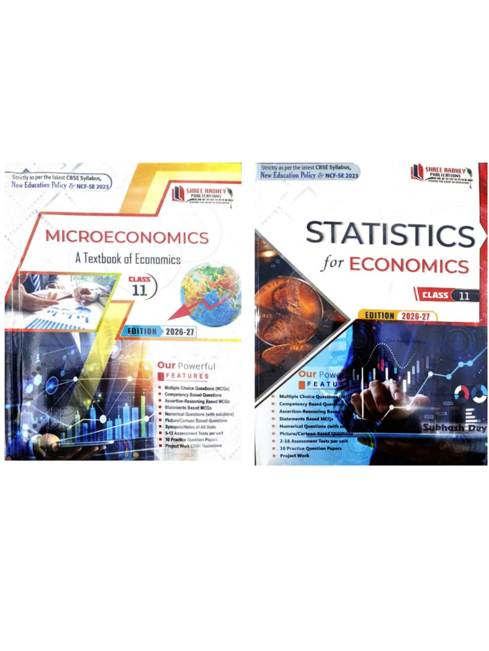 Subhash Dey Statistics for Economics and Microeconomics Class 11, Edition 2026-27, Set of 2 Books By Subhash dey (Shree Radhey Economics Series For Class 11)