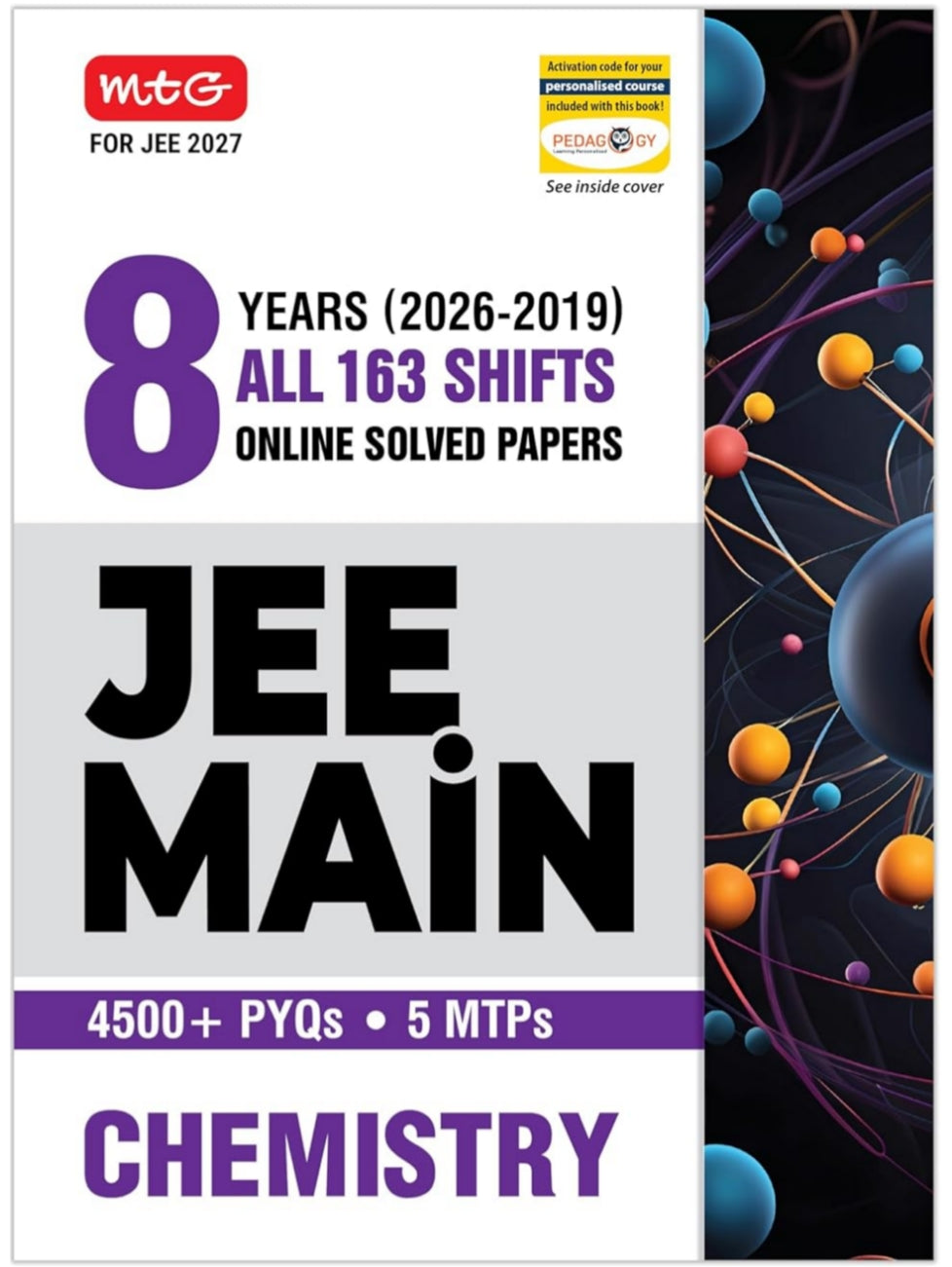 MTG JEE Main 8 Years (2026-2019) PYQs Chemistry | All 163 Shift Previous Years Solved Papers For JEE Main 2027 Exams | 5 Mock Test Papers