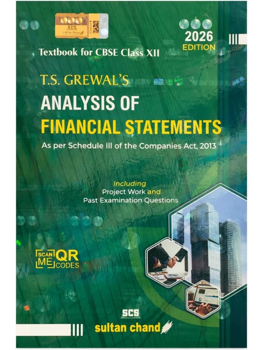 T.S. Grewal's Analysis of Financial Statements: Textbook for CBSE Class 12 (2026-27 Session)