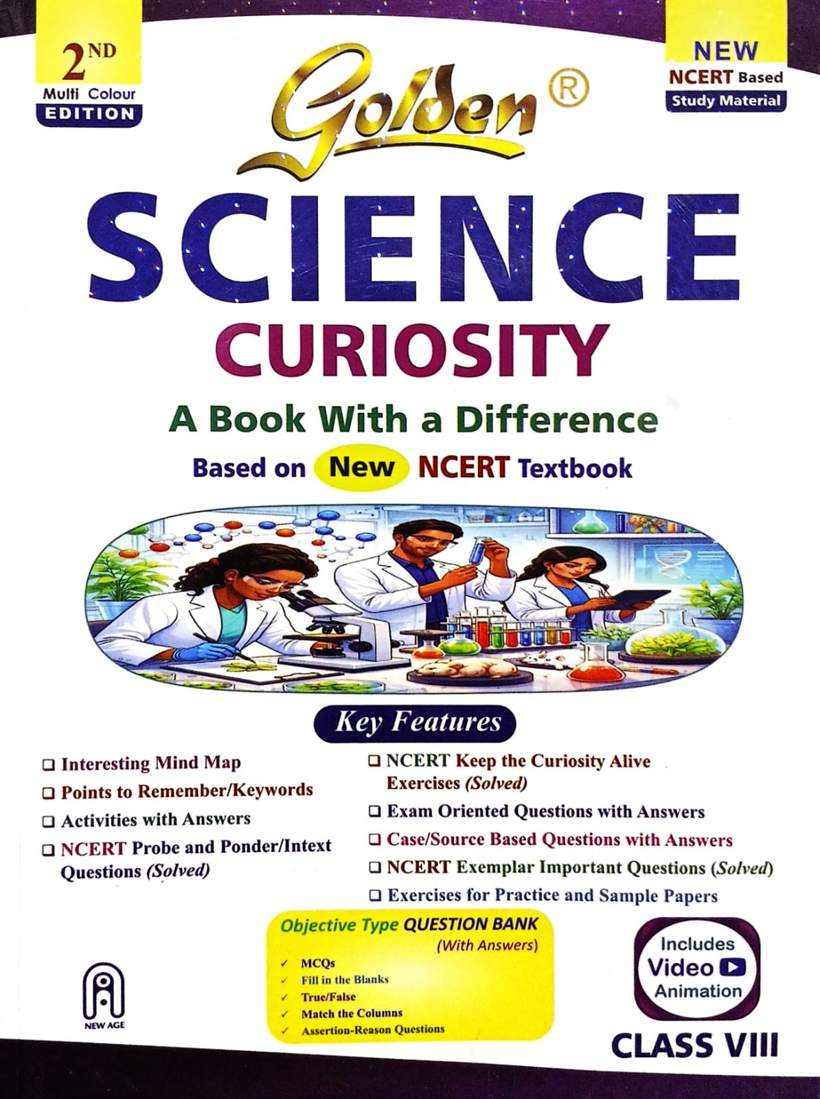 Golden Science Study Material Based on NEW NCERT Curiosity For Class 8 | For CBSE 2026 - 27 Exams | Activities with Answers | Solved NCERT Intext Questions | Solved Curiosity Alive Exercises | Mind Map | Sample Question Papers | Exam Oriented Questions |