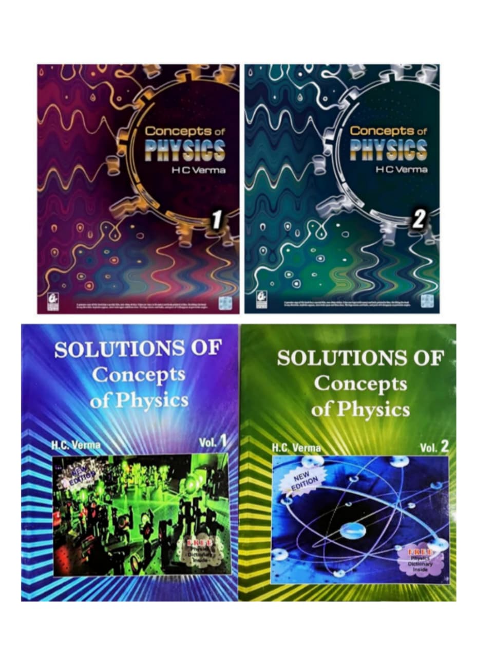 HC Verma Concept of Physics by Volume 1 and 2 with Solutions of both Volumes - Set of 4 Books for CBSE 2026-27 Examination