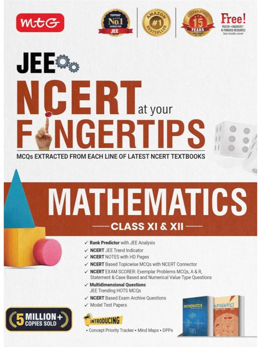 (Pre- Order) MTG NCERT at your FINGERTIPS Mathematics For JEE Exam 2026-2027 | NCERT Exam Scorer, Concept Priority Tracker, HOTS MCQs, Mind Maps & DPP with HD Pages | 15th Edition (Based on JEE Latest Pattern)