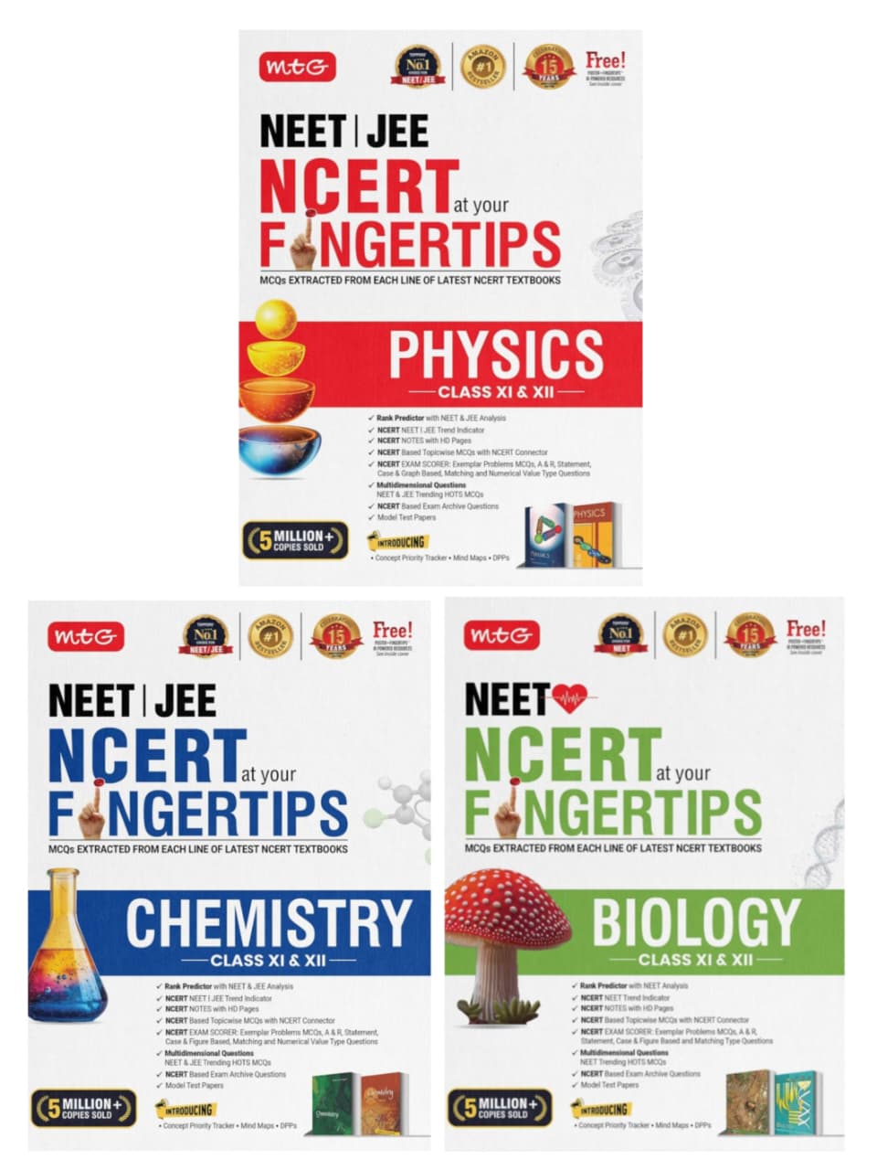 (Pre- Order) MTG NCERT at your FINGERTIPS Physics, Chemistry & Biology For NEET Exam 2026-2027 (Set of 3 Books) | NCERT Exam Scorer, Concept Priority Tracker, HOTS MCQs, Mind Maps & DPP with HD Pages | 15th Edition (Based on NEET Latest Pattern)