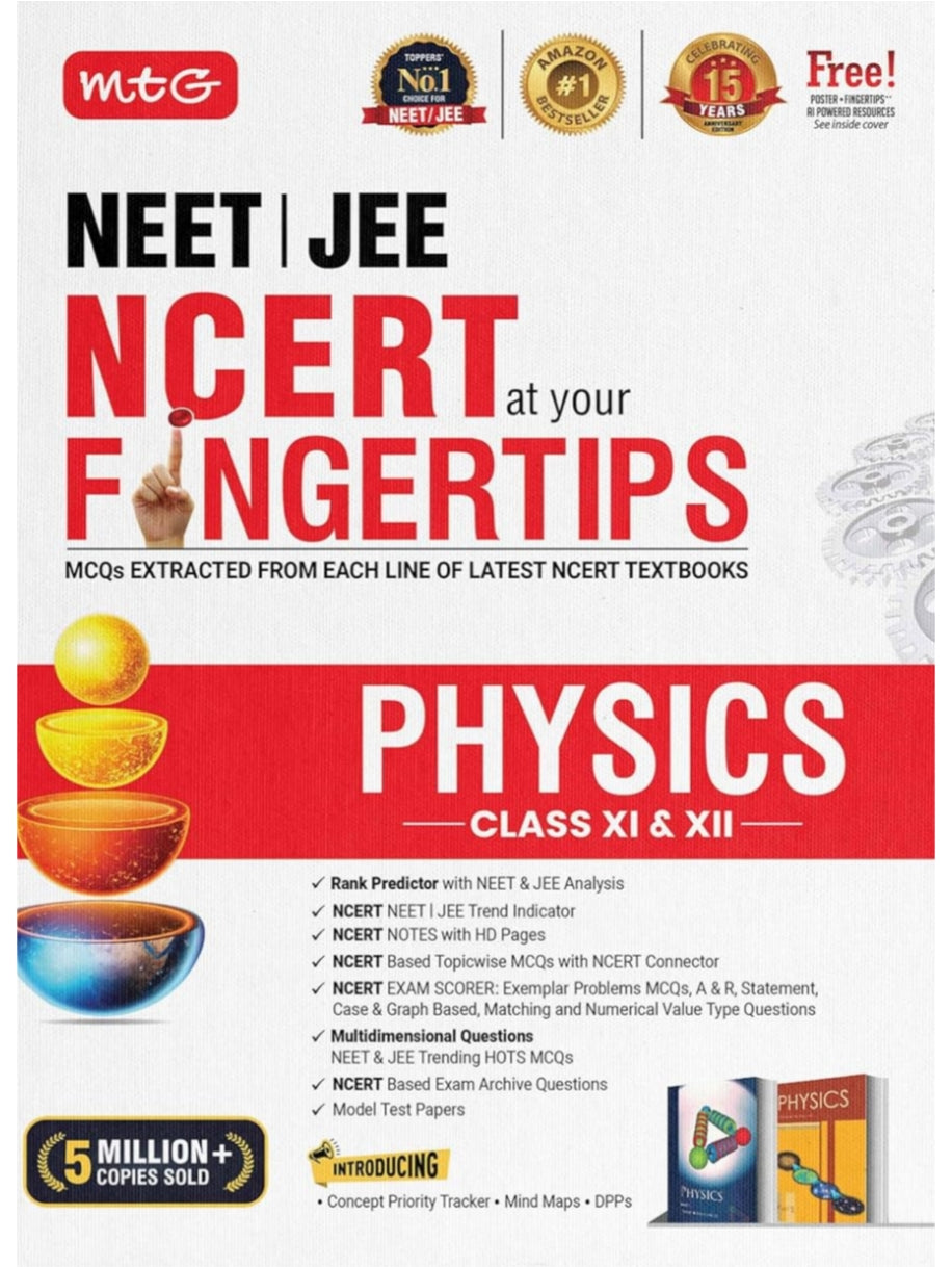 (Pre- Order) MTG FINGERTIPS 2026-2027 Physics For NEET & JEE Exam 2026-2027 | NCERT Exam Scorer, Concept Priority Tracker, HOTS MCQs, Mind Maps & DPP with HD ... Edition (Based on NEET/JEE Latest Pattern)