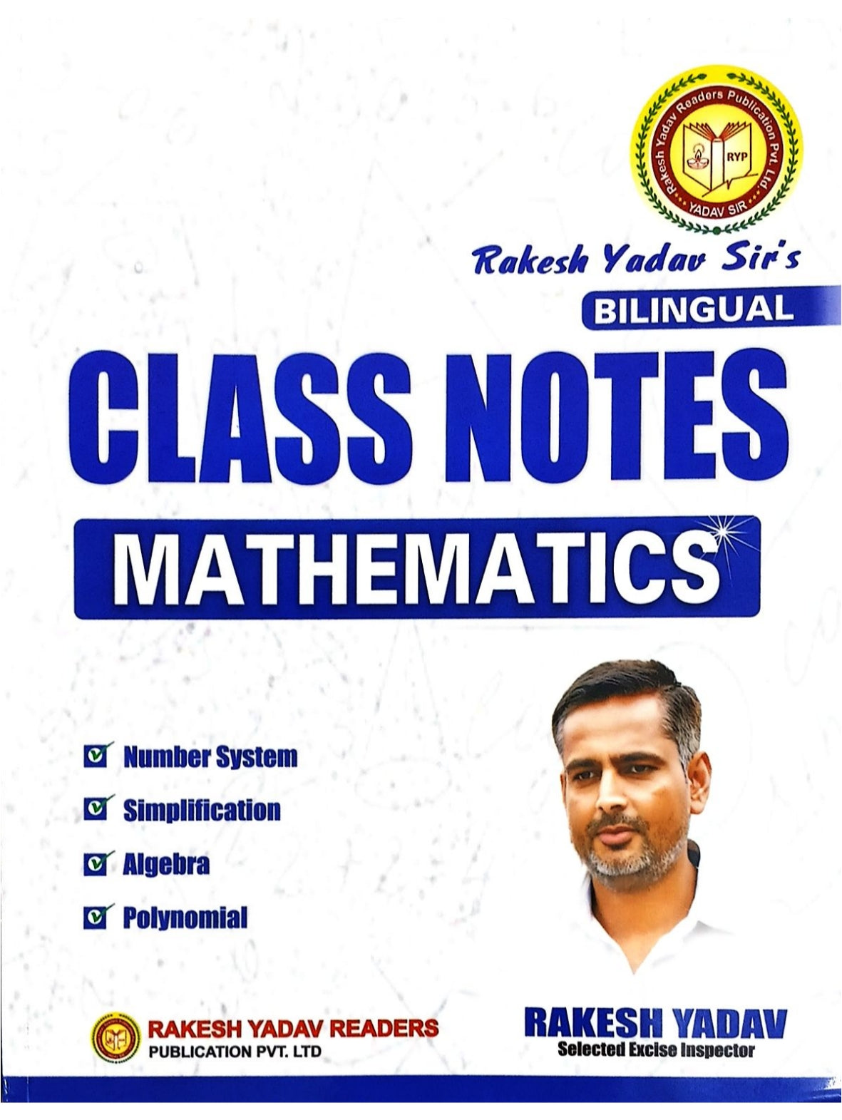 Rakesh Yadav Class Note Mathematics (Bilingual) (Advance) Number System, Simplification, Algebra, Polynomial By Rakesh Yadav Sir's 2025-26