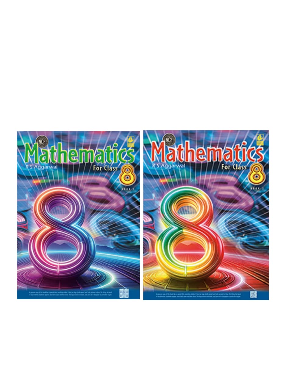 RS Aggarwal Mathematics for CBSE Class 8 | Book 1 and 2 Complete Combo Set of 2 Books for 2026-27 Examination