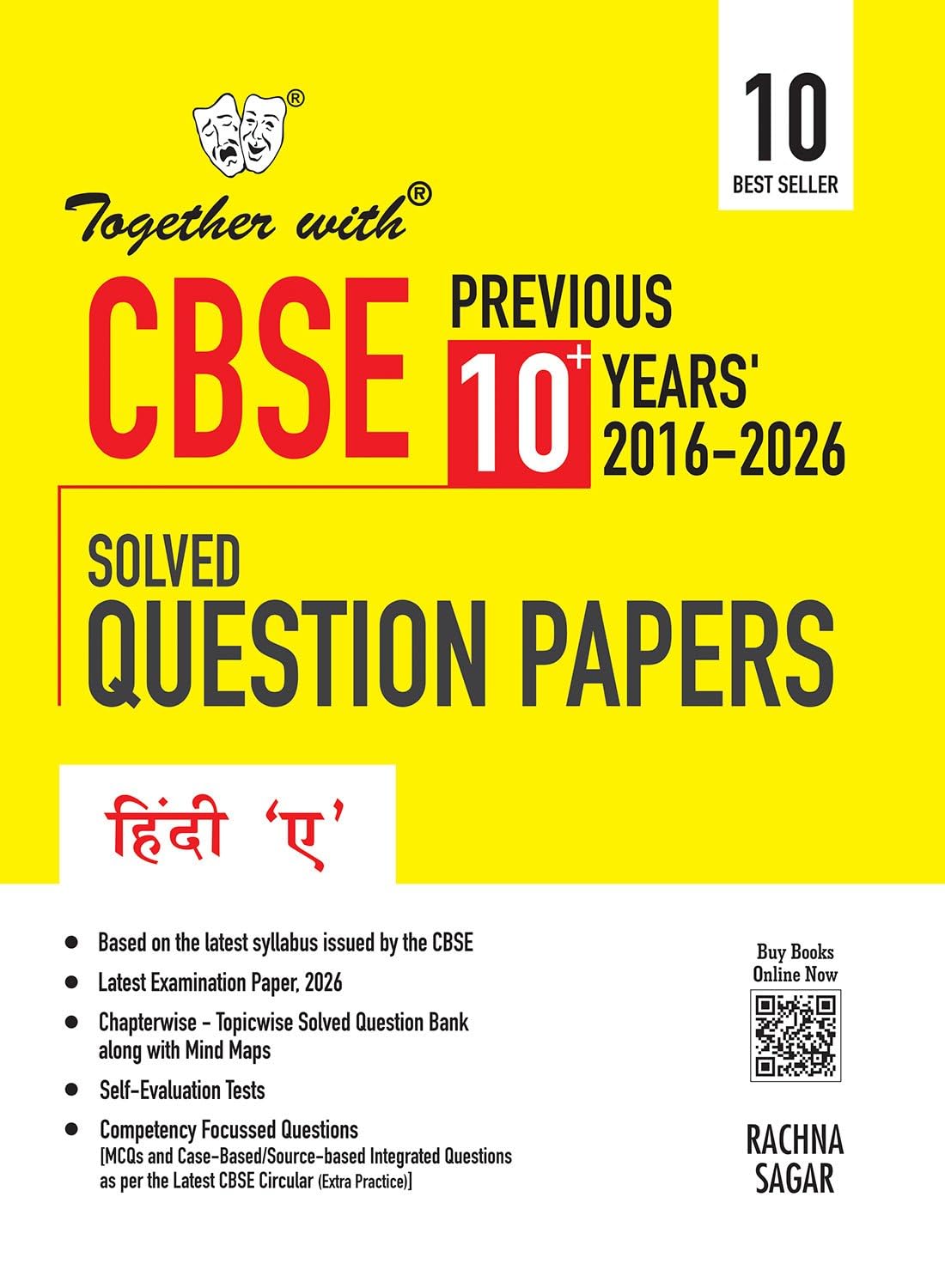 Together with CBSE Class 10 Hindi A PYQ Previous 10+ Years Chapter-wise Solved Question Bank Exam 2026-27 | Based on Latest Syllabus