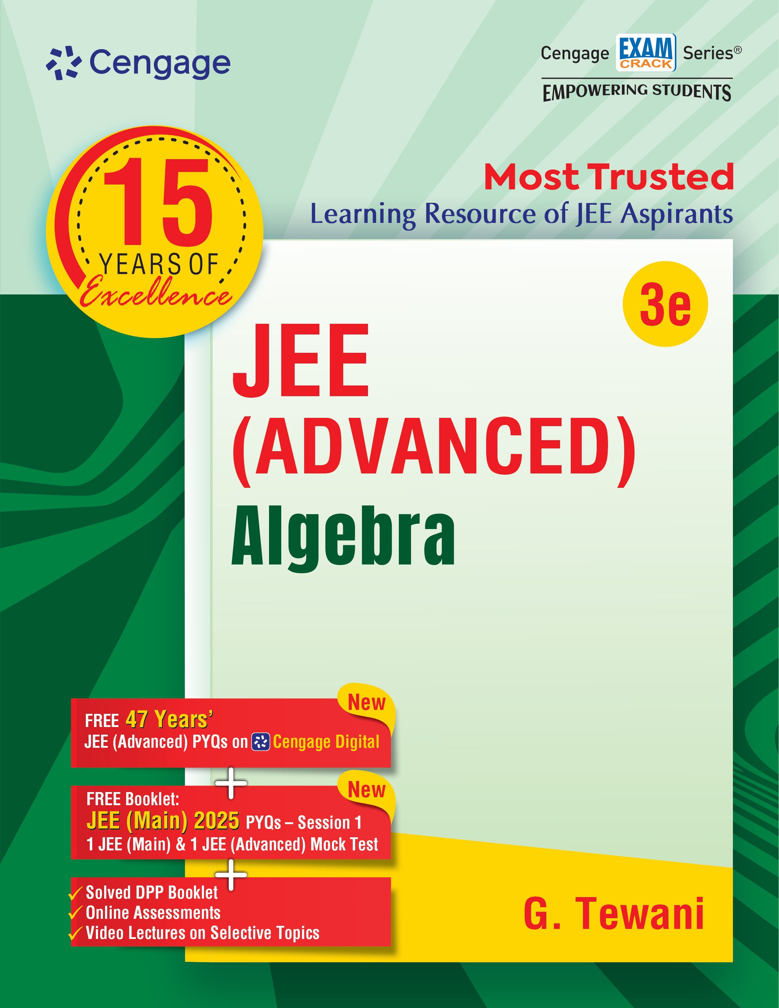Cengage JEE Advanced Algebra with Free Online Assessments & Digital Content