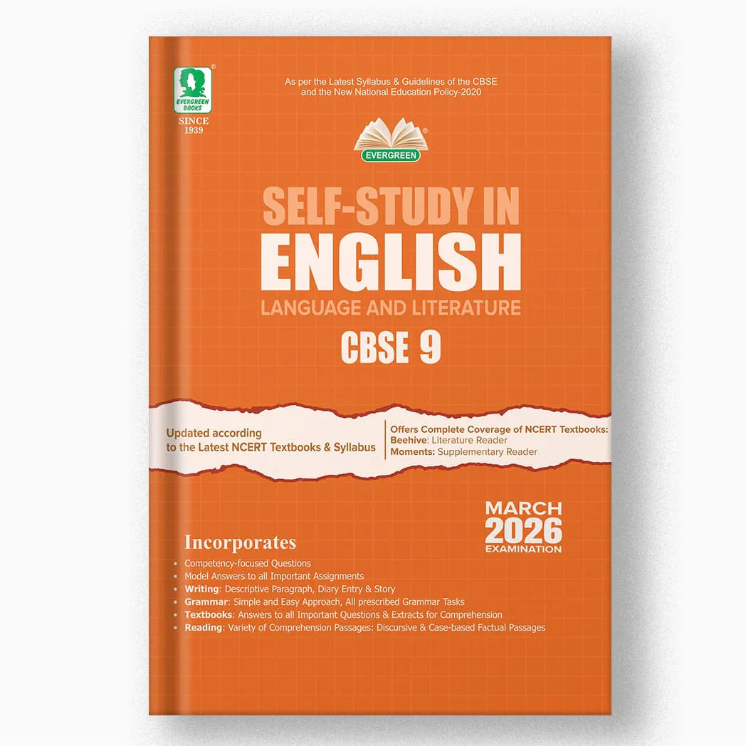 Evergreen CBSE Self-Study  English Language and Literature for Class 9