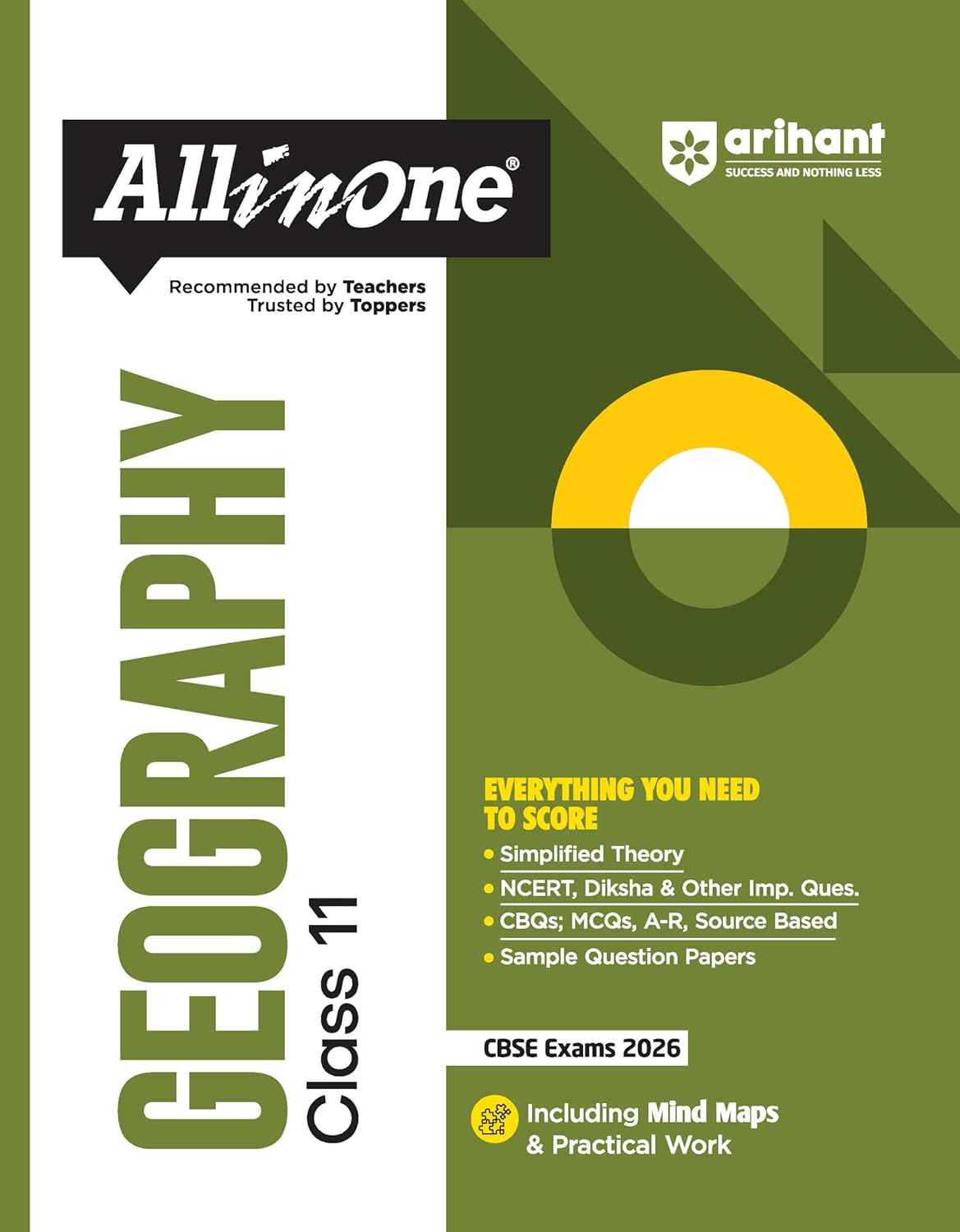 Arihant All in One Geography Class 11 for CBSE Exams 2025-26 | Revised Edition as per latest syllabus | Simplified Theory, All Types of Exam Pattern ... Papers, Mind Maps, Topic & Chapter Exercises