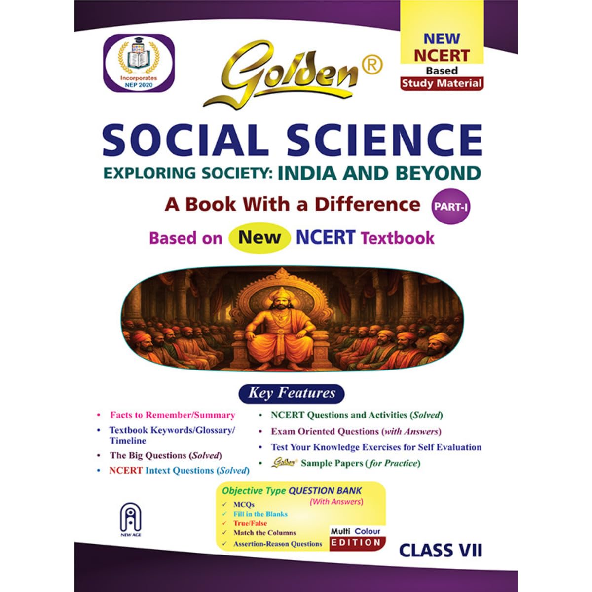 Golden Social Science Study Material Based on NEW NCERT EXPLORING SOCIETY: INDIA AND BEYOND Class-7 | CBSE 2026 Exams | NCERT Textual Question | Sample Q. Papers | Objective Type Question | MCQs